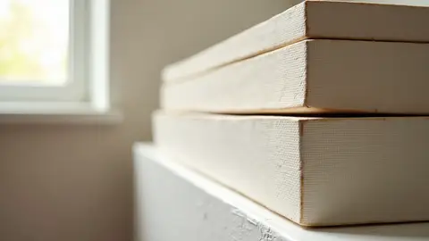 A stack of hardcover books resting on a windowsill, with natural light streaming in.